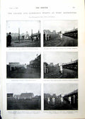 Antique Old Print Oxford Cambridge Sports W Kensington High Jump Running 1893