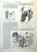 Antique Old Print Clever Alice Royalty Theatre Scenes Characters Douglas 1893