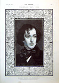 Antique Print Benjamin Disraeli Lord Beaconsfield Miss Meresia Nevill 1893