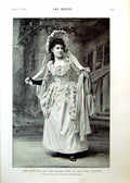 Old Print Miss Alice Esty Gen Web Lyric Full Page Smaller Portrait 1893 19th
