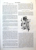 Old Antique Print Dante'S House Florence Perspective View Whitehall 1893 19th