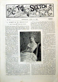 Antique Old Print Mrs Bernard Beere Portrait Dowager Duchess Sutherland 1893