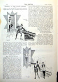 Antique Print Icarian London Pavilion Loading Cannon Lady Appears Box 1893 19th