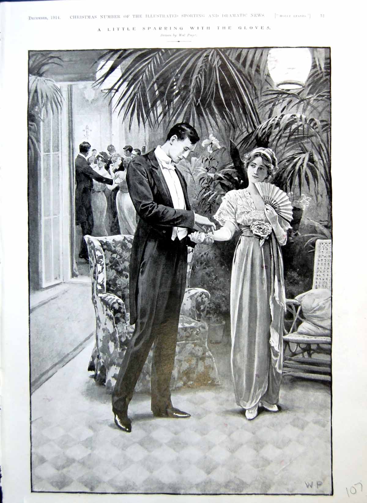 Old Lady Gent Ball Gloves Plants Men Car Seeking Guidance Lady 1914 20th