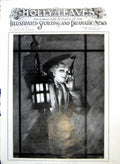 Old Antique Print Awake Salute Happy Morn Lady Crier Lantern Window 1909 20th