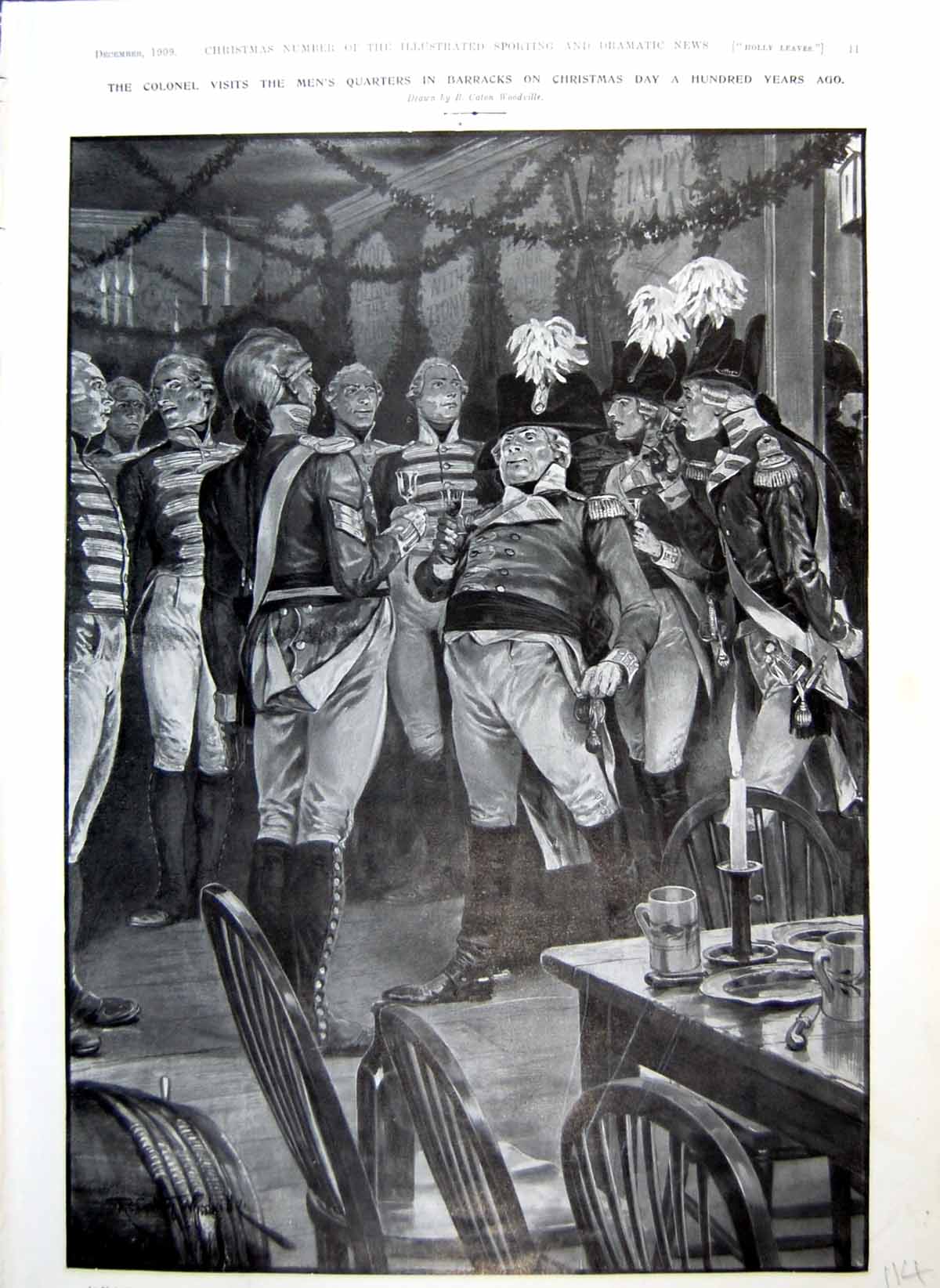 Old R Caton Woodville Colonel Visits Barracks Hundred Years Ago 1909 20th