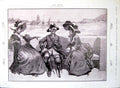 Antique Old Print Hero Sailor One-Legged Eye-Patch Two Ladies Swooning 1909