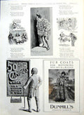 Antique Print Clown Whisky Fur Coats Boot Polishes Adler Car Adverts 1909 20th