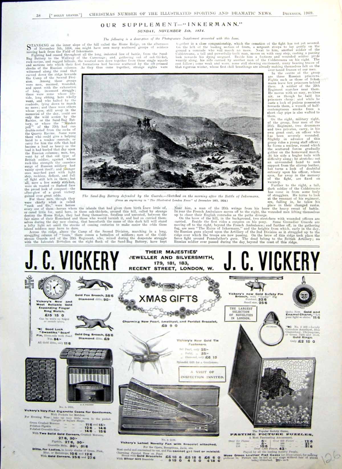 Antique Print Sand-Bag Battery Jc Vickery Gifts Bovril Gsmith Adverts 1909
