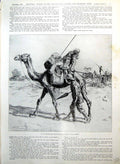 Old Camel Carrying Rider Man Walking Spears Men Ground Townsend 1909 20th