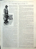 Antique Old Print Disintegration Abilene Bill Stott Man Woman Explosion 1914