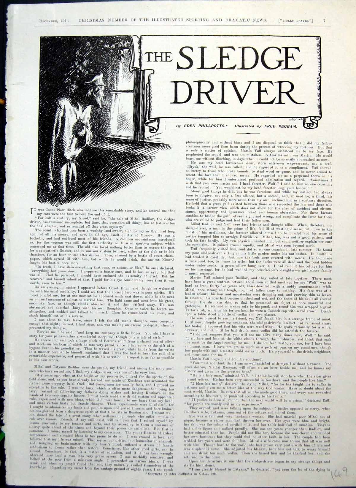 Old Sledge Driver Illustrated Pegram Couple Embrace Lady Faint 1914 20th