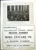 Antique Print Crowd Gathered Royal Exchange Awaiting Royal News Pears 1910