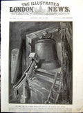 Old Print Great Bell St Paul'S Tolling Announcing Death King Edward 1910 20th