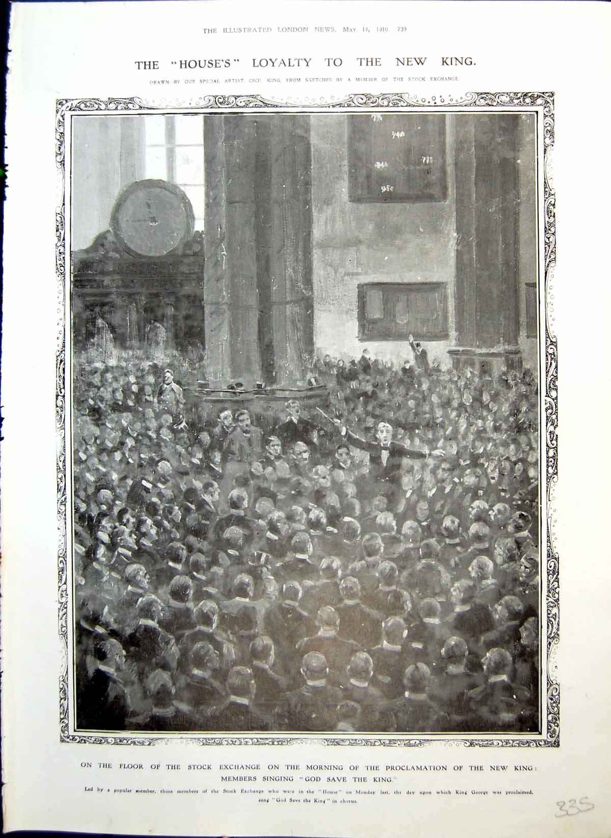 Old Stock Exchange Sing God Save The King Salvation Army Hymns 1910 20th