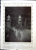 Antique Print New King Queen Leave Buckingham Palace In Mourning Dark 1910