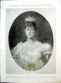 Old Queen Consort Mary King George'S First Official Act Accession 1910 20th