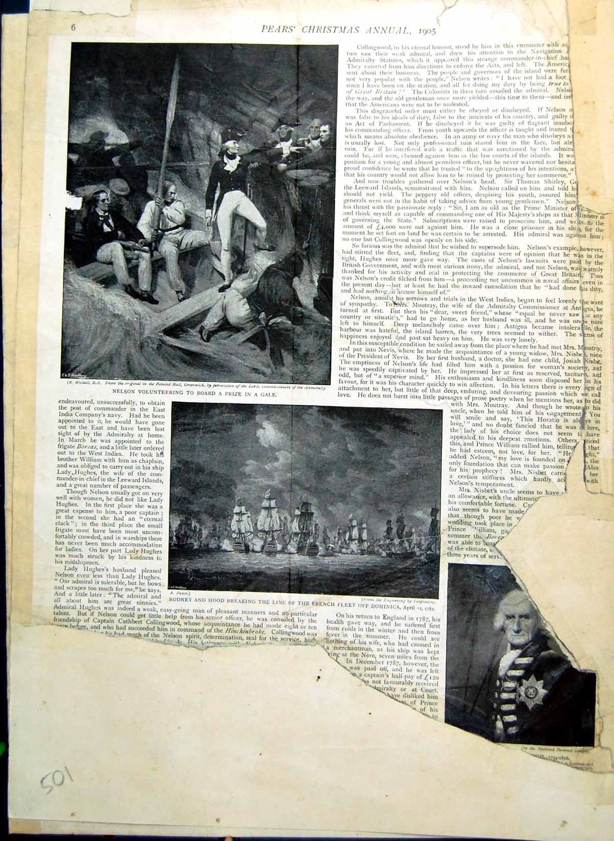 Old Damaged Pears Nelson Age 22 Hardy Wounded Battle Nile Maps 1905