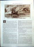 Antique Old Print Pears Stories Fiery Christmas Frank Dadd Honour Ship 1912