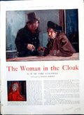 Antique Old Print Pears Stories Woman Cloak Red Christmas Date Zeppelin 1916