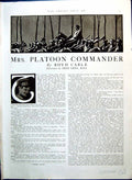 Antique Old Print PearsStories Mrs Platoon Commander Winter'S Defeat 1916
