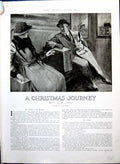 Old Print Christmas Journey Pears Story Jewl From Cracker On Finger 1917 20th