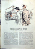 Antique Print Second Bass Pears Story Fete Clergy Leads Carol Singing 1917