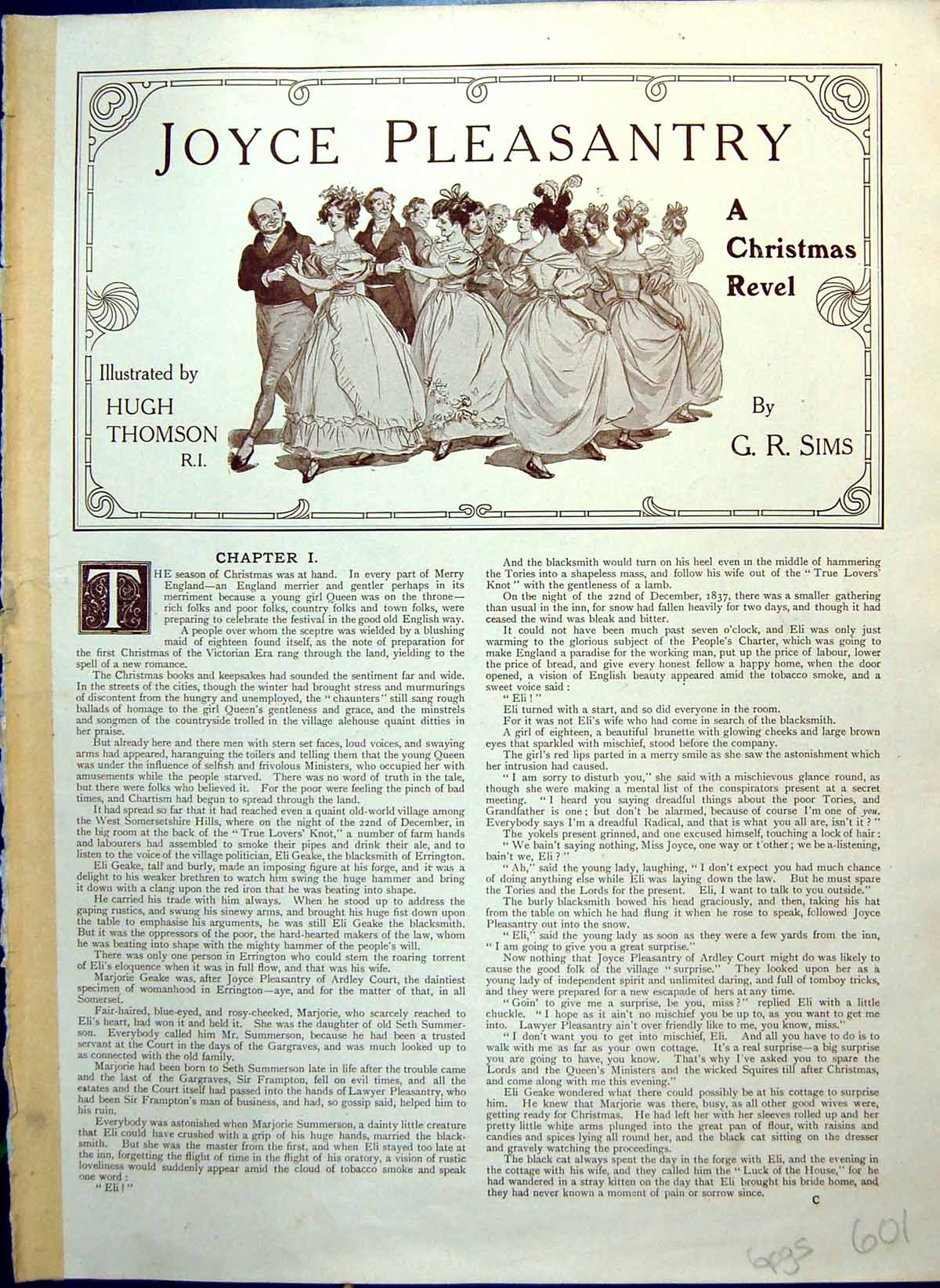 Old Joyce Pleasantry Christmas Revel Pears Eli'S Pipe Horse Cart 1906 20th