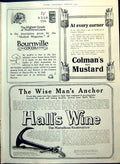 Antique Print Hall'S Wine Bournveville Cocoa Adverts Nugets Polishes 1912 20th