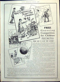 Old Print Cinderella Children Light World Adverts Skippers Brisling 1916 20th