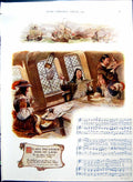 Old Print To All You Ladies Now At Land Ballad Colour Sailors Sing 1914 20th