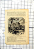 Old Antique Print Les Quatre-Tours A Ems Dessin De Stroobant Four Towers