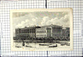 Antique Old Print Additions To Bourse Berlin Herr Von Hitzig Architect 1884