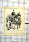 Antique Print Derby Favourite Punch Persimmon Hrh Prince Wales Cartoon 1896