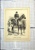 Antique Print Derby Favourite Persimmon Hrh Prince Wales Punch Cartoon 1896