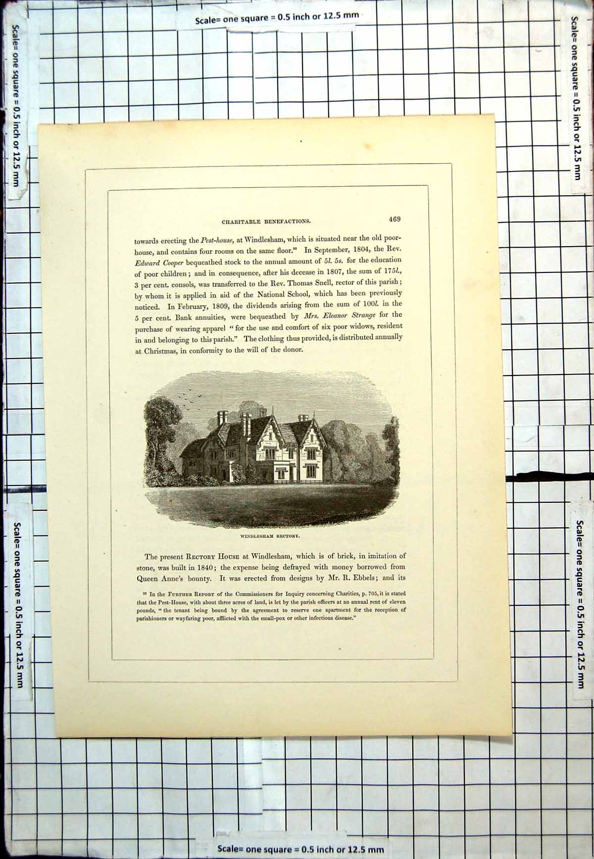 Old Windlesham Rectory Brick Imitating Stone Built 1840 R Ebbels Surrey 19th