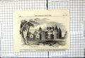 Antique Old Print Westwood Near Droitwich Seat John Somerset Pakington 1852
