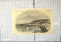 Antique Old Print Bristol Channel Regattta Weston-Super-Mare From Sands 1856