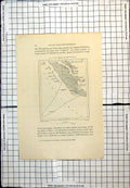 Antique Old Print Map Covering Krakatoa Krakatau French Sumatra Keeling 1889