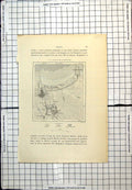 Old Antique Print French Map Batavia Molenvliet Rijswijk Weltevreden 1889 19th