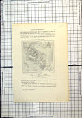 Antique Old Print French Map Southern Part Luzon Tabaco Palangui Iraga 1889