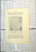 Old Antique Print Regions Explorees De Celebes Indonesia French Map C1889 19th