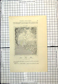 Old Print Patjitan Indonesia Small Settlement Mountains French Map C1889 19th