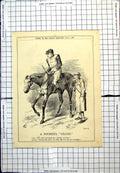 Antique Print Doubtful Stayer Jockey Poor Mount Majority Punch Cartoon 1895