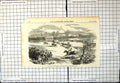 Antique Old Print Grand Steeple-Chase Between St.Cloud Versailles Crowds 1853
