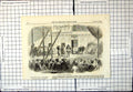 Antique Old Print Street Entertainment Sing-Song Piejon Hong-Kong Crowds 1857