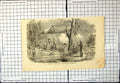 Antique Old Print Incidents Burmese War Watering Party At Bassein Creek Pump