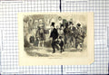 Antique Old Print Progress Civilisation Japan Water Carrier Sandals Top Hats