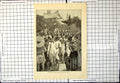 Antique Old Print British Forces Entering Mandalay Crowds Watching Buildings
