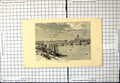 Antique Print Neva At St. Petersburg Wide River Ships Bridge Buildings City